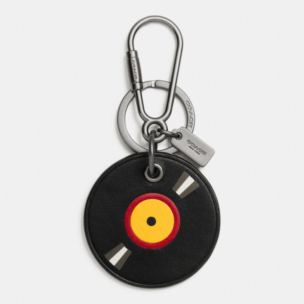 RECORD KEY RING - COACH f66135 - BLACK