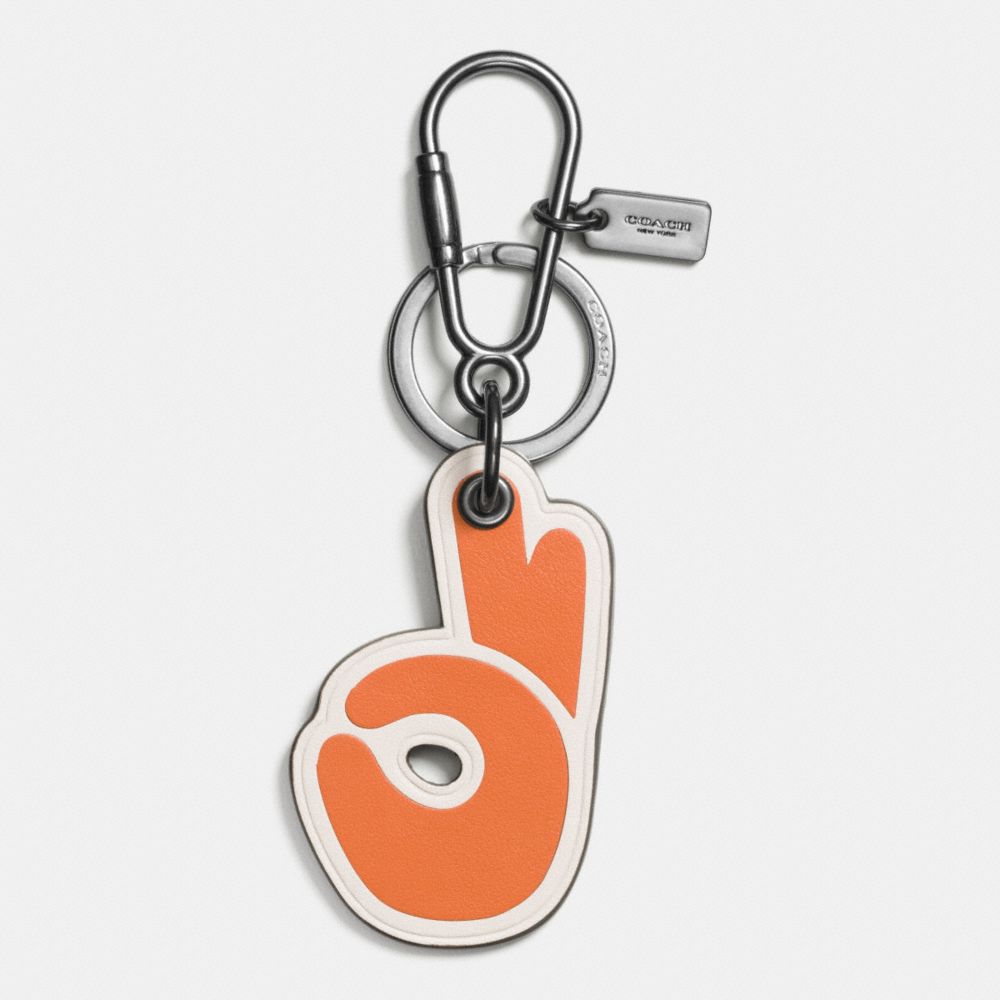 OKAY KEY RING - COACH f66137 - ORANGE