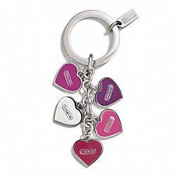 COACH MULTI HEART MULTI MIX KEY RING - ONE COLOR - F66398
