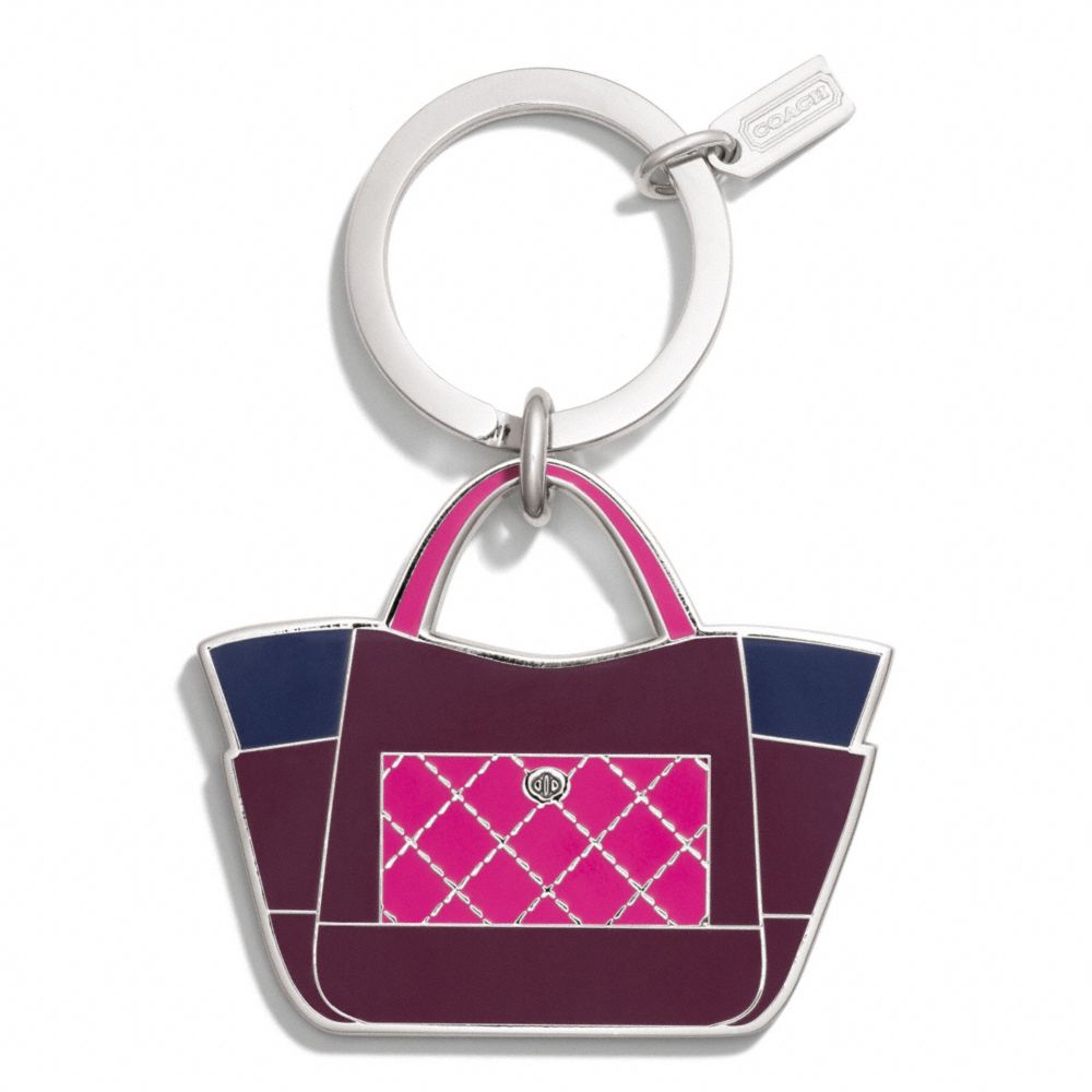 PARK COLOR BLOCK TOTE KEY RING - COACH f66661 - 18934