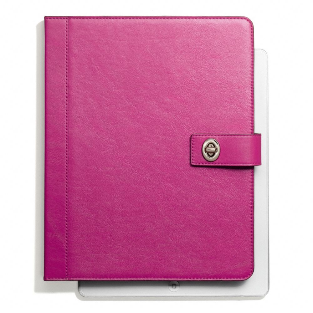 CAMPBELL LEATHER TURNLOCK IPAD CASE - COACH f66788 - 18622