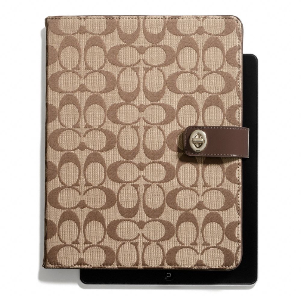 PARK SIGNATURE TURNLOCK IPAD CASE - COACH f67056 - 18848