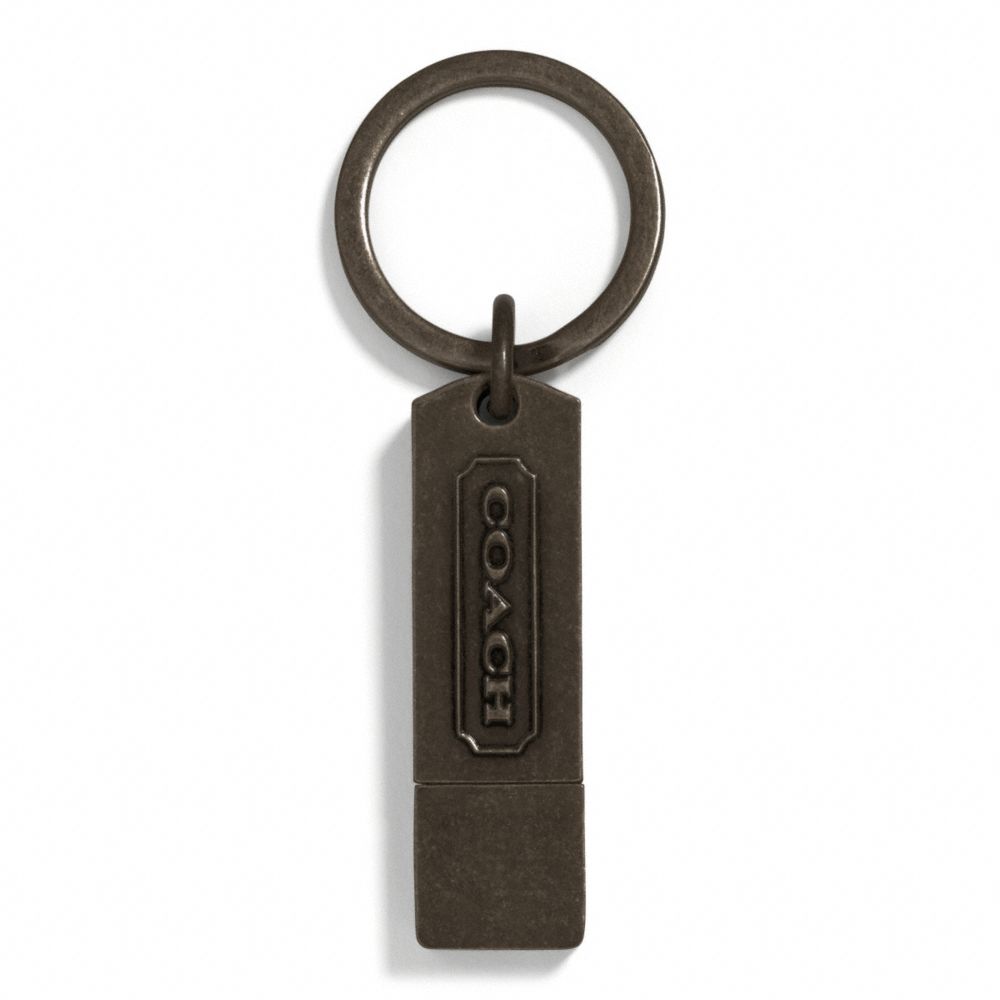 8GB USB KEY RING - COACH f67096 - GUNMETAL