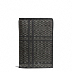 COACH TATTERSALL PASSPORT CASE - ONE COLOR - F67099