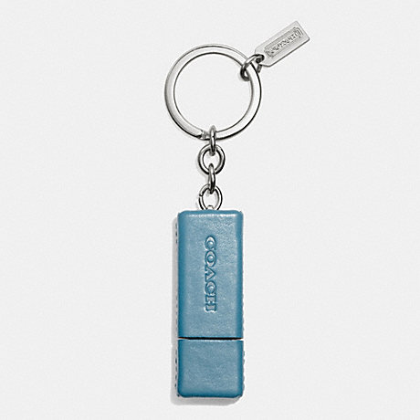 COACH BLEECKER LEATHER USB DRIVE - CADET - f67257