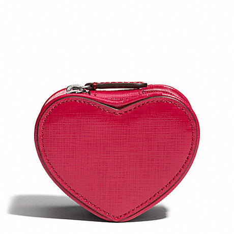 COACH DARCY PATENT LEATHER HEART JEWELRY POUCH -  - f67759
