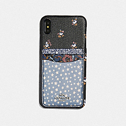 COACH IPHONE XR CASE WITH DITSY STAR PATCHWORK PRINT - BLUE MULTI - F68431