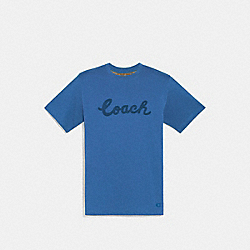 COACH COACH SCRIPT T-SHIRT - VINTAGE BLUE - F68807