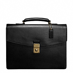 TEXTURED LEATHER LARGE ATTACHE