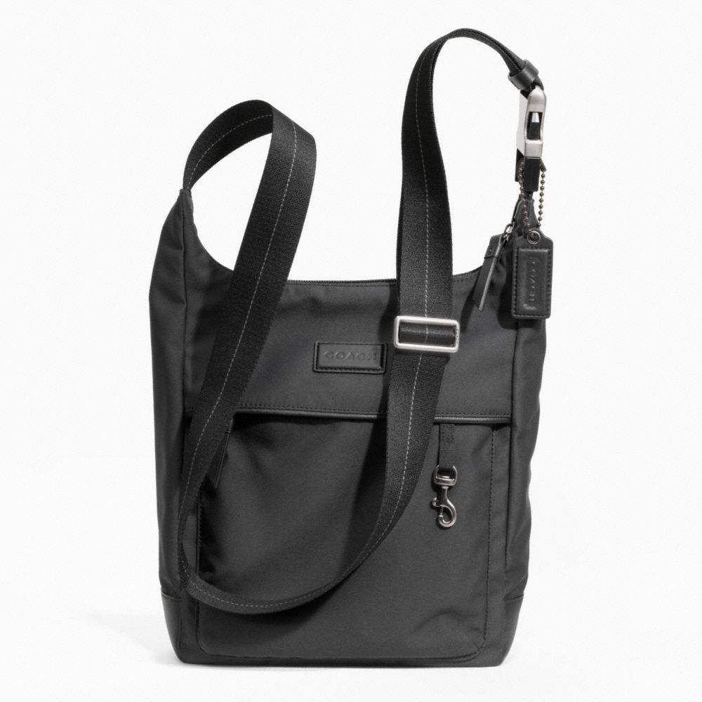 COACH VARICK NYLON TECH CROSSBODY - GUNMETAL/BLACK - F70913