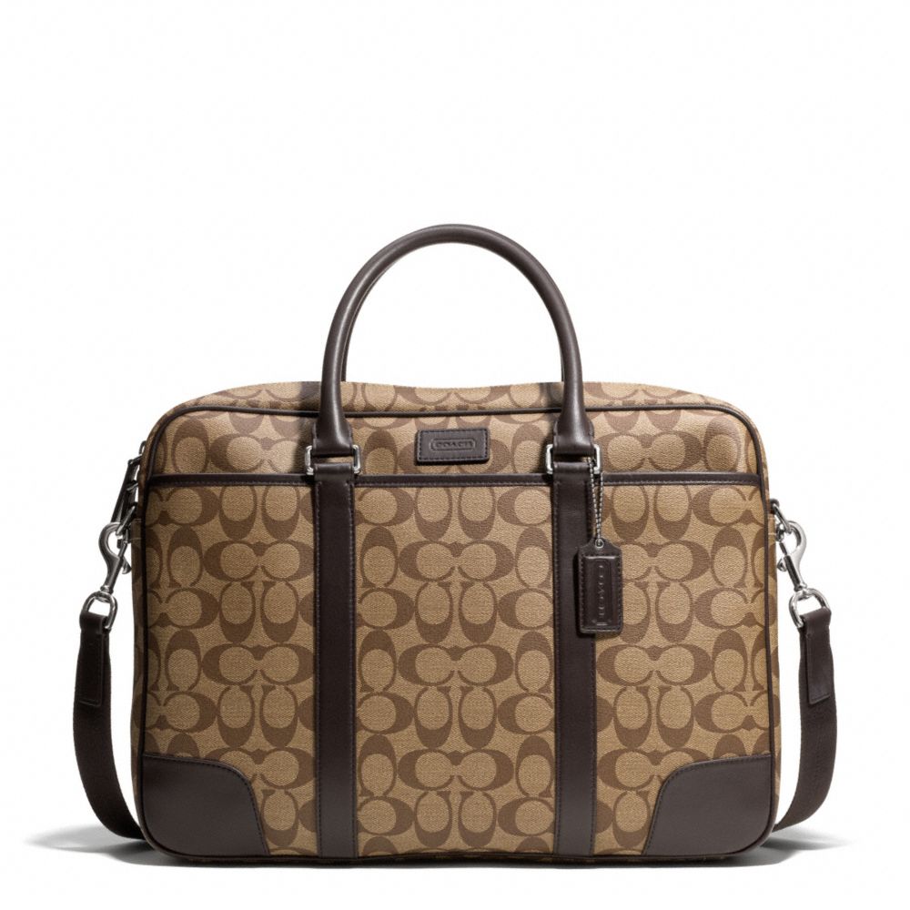 HERITAGE SIGNATURE SLIM ZIP TOP BRIEF - COACH f71168 - 25897