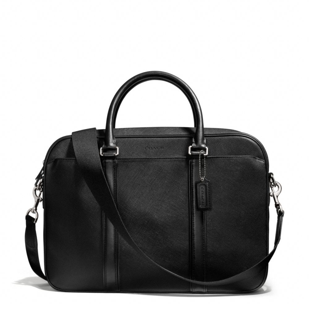 LEXINGTON SAFFIANO LEATHER ZIP TOP BRIEF