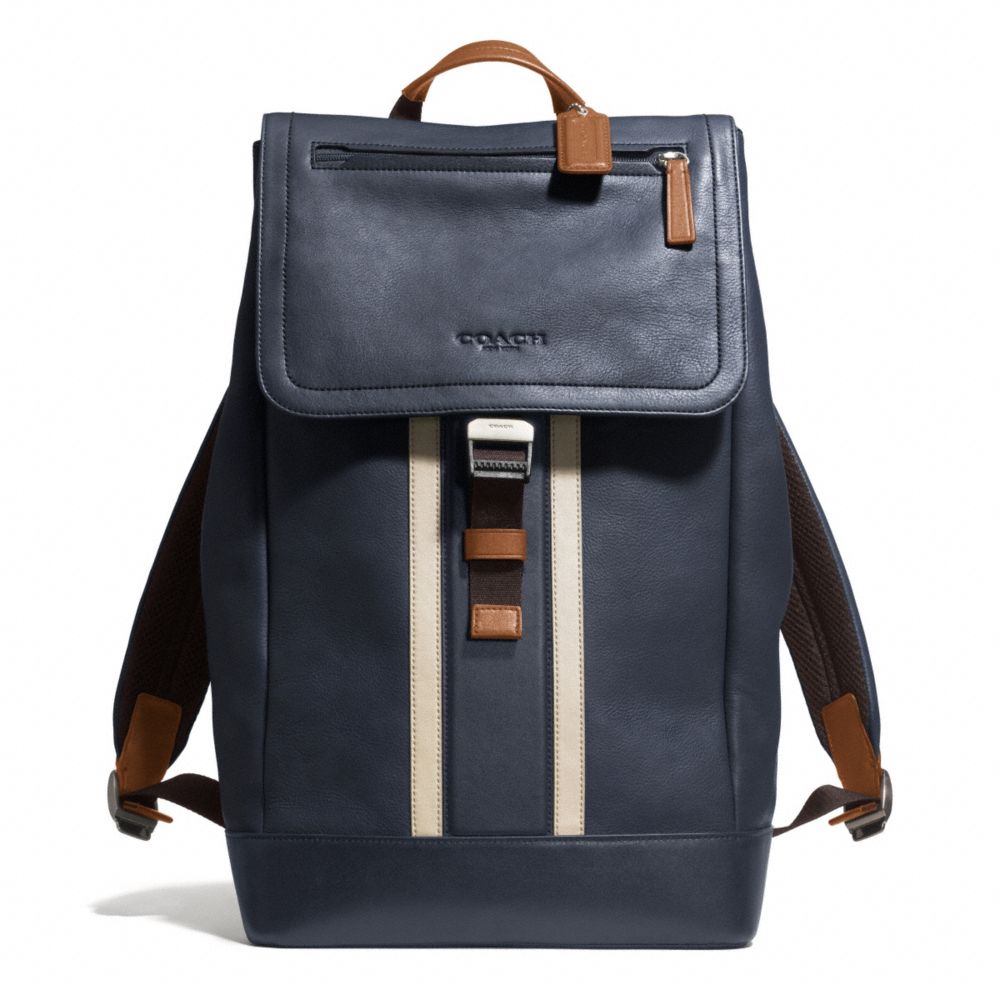 HERITAGE SPORT BACKPACK - COACH f71350 - SILVER/NAVY/SADDLE