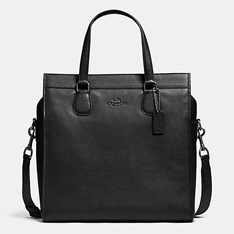 COACH SMITH TOTE IN PEBBLE LEATHER - ANTIQUE NICKEL/BLACK - f71612