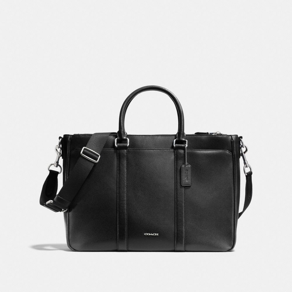 METROPOLITAN BAG IN CROSSGRAIN LEATHER - COACH f71695 - BLACK