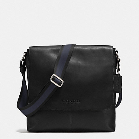 COACH SULLIVAN SMALL MESSENGER IN SMOOTH LEATHER - BLACK - f71721