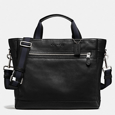 COACH UTILITY TOTE IN SMOOTH LEATHER - BLACK - f71792