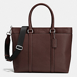 COACH BUSINESS TOTE IN SMOOTH LEATHER - MAHOGANY - F71843