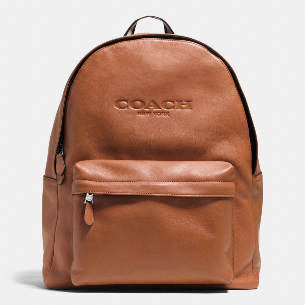 CAMPUS BACKPACK IN LEATHER - COACH f71873 - SADDLE