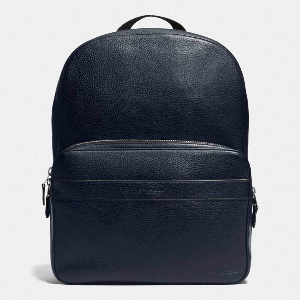 COACH HAMILTON BACKPACK IN PEBBLE LEATHER - MIDNIGHT - F72082