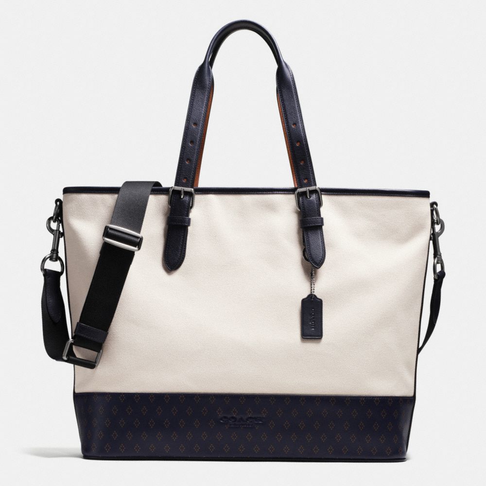 MERCER TOTE IN CANVAS - COACH f72155 - DIAMOND FOULARD