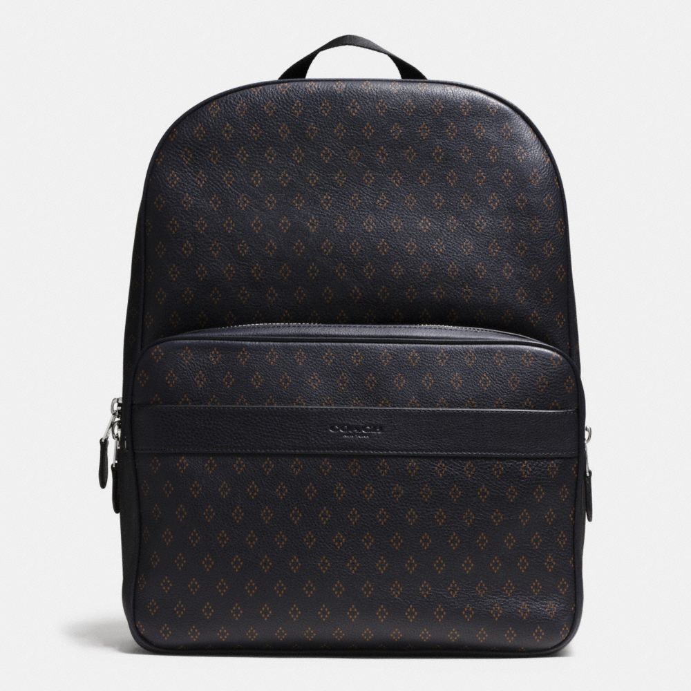 HAMILTON BACKPACK IN PRINTED LEATHER - COACH f72156 - DIAMOND FOULARD