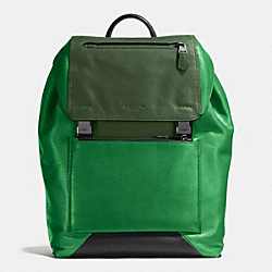 MANHATTAN BACKPACK IN SPORT CALF LEATHER - COACH f72162 - BLACK ANTIQUE NICKEL/FERN/BLACK