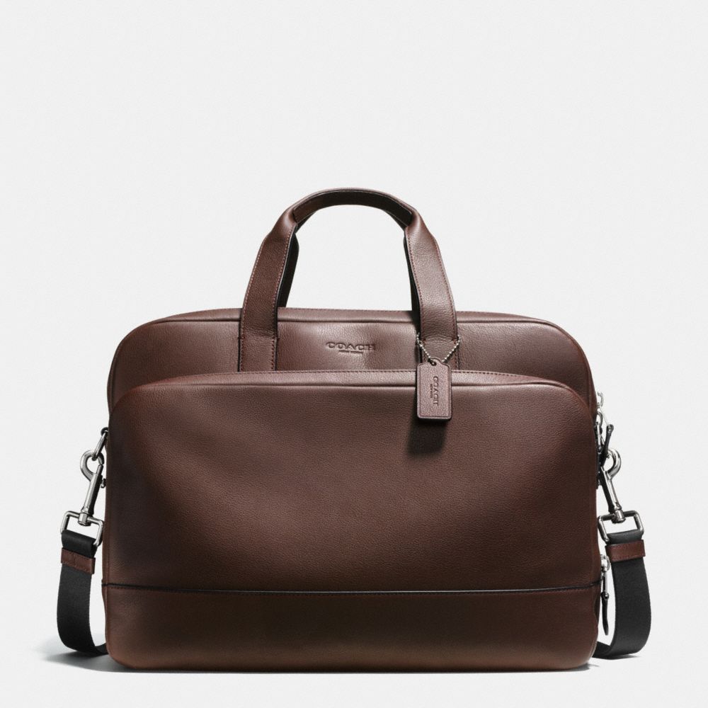 HAMILTON 24 HOUR COMMUTER IN SMOOTH LEATHER - COACH f72224 - MAHOGANY