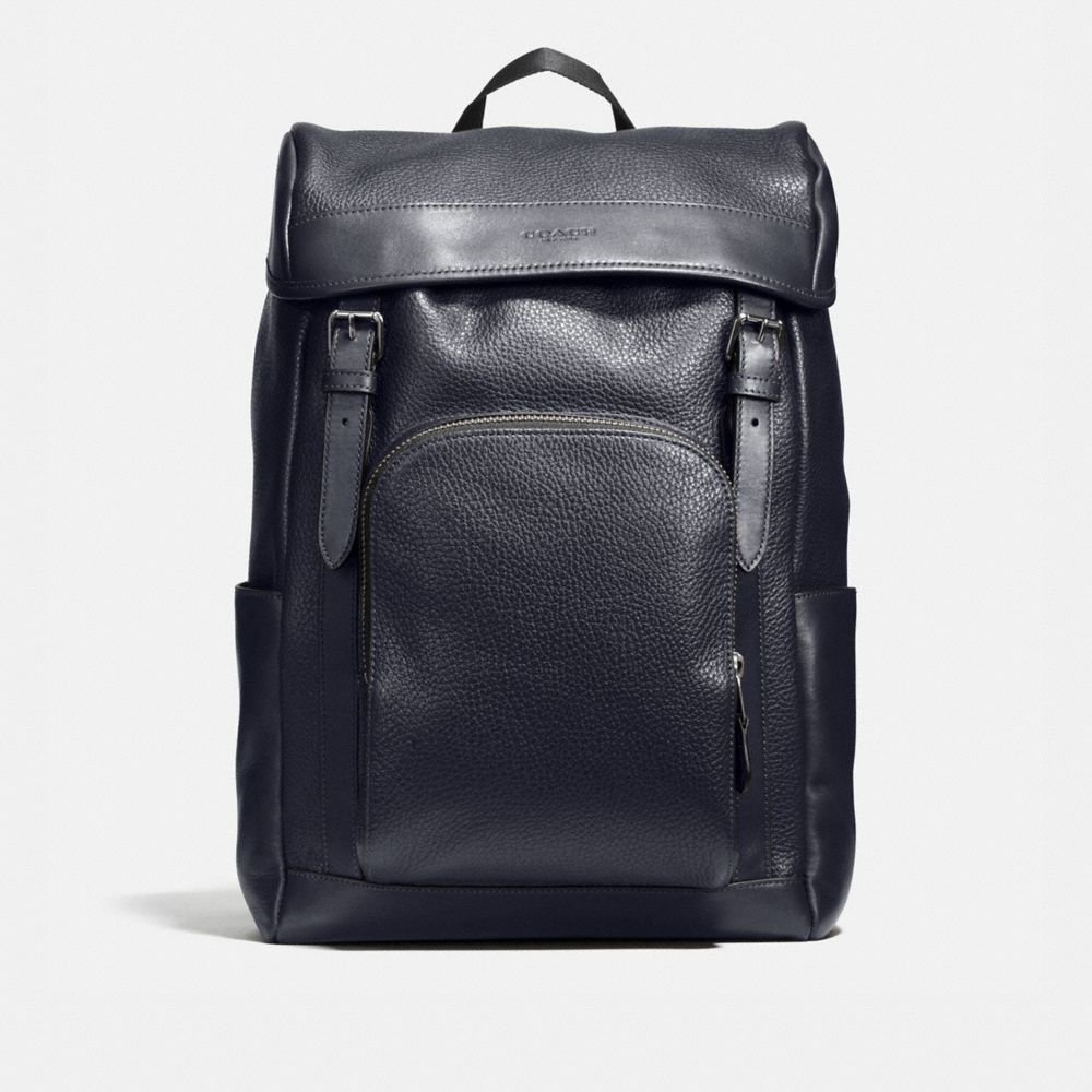 COACH HENRY BACKPACK IN PEBBLE LEATHER - MIDNIGHT - F72311