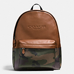 COACH CHARLES BACKPACK IN PRINTED COATED CANVAS - GREEN CAMO - F72344