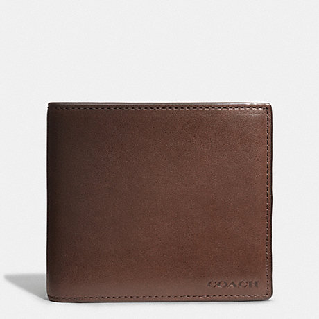 COACH BLEECKER COIN WALLET IN LEATHER -  MAHOGANY/FAWN - f74314