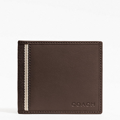 COACH HERITAGE WEB LEATHER ID COIN WALLET -  - f74617