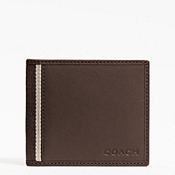 COACH HERITAGE WEB LEATHER ID COIN WALLET - ONE COLOR - F74617