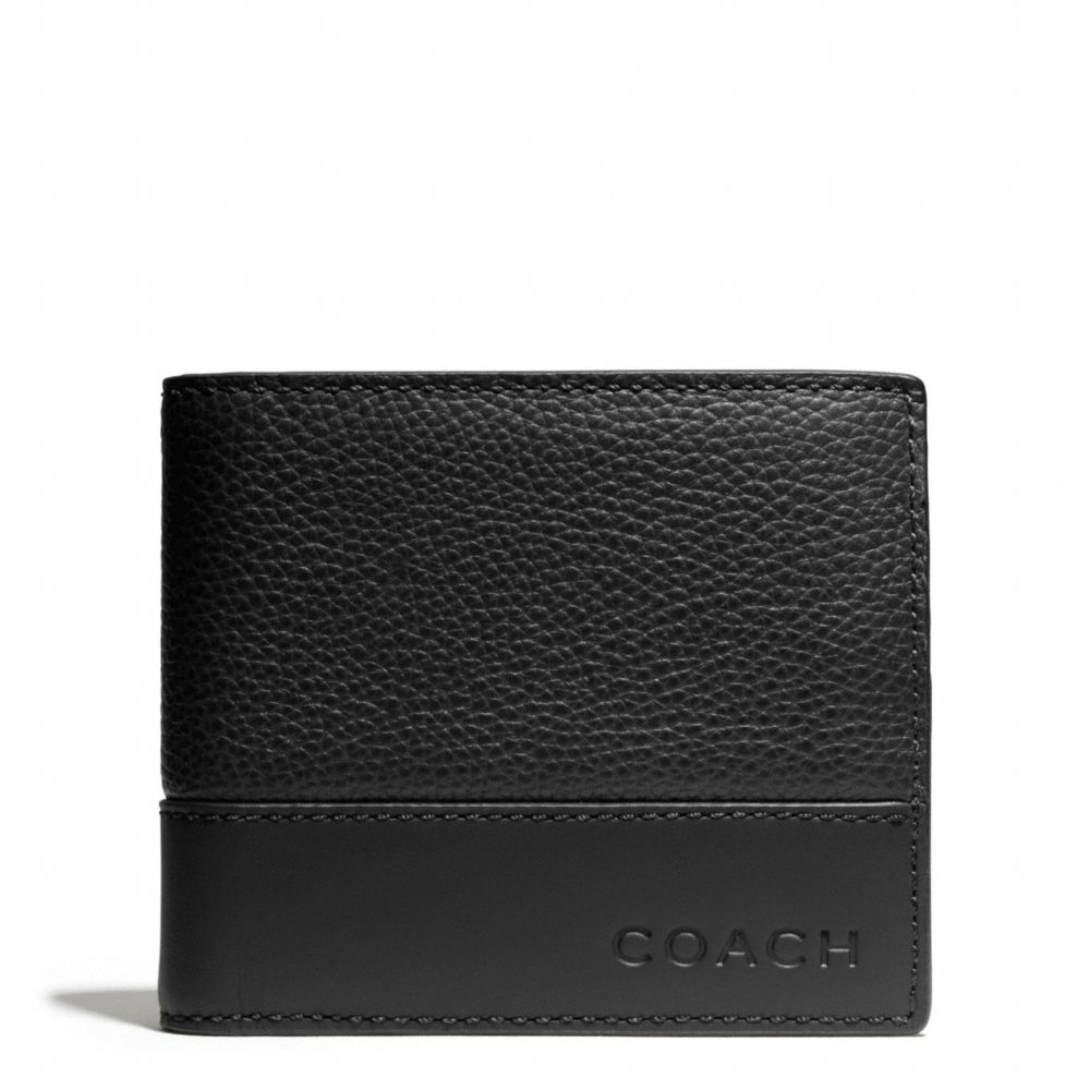CAMDEN LEATHER COMPACT ID WALLET - COACH f74634 - 16985