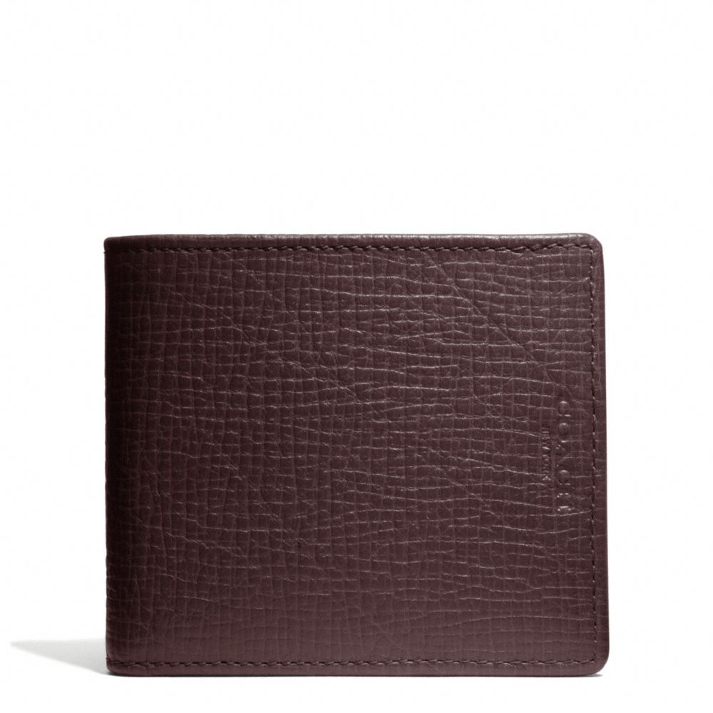 CROSBY COMPACT ID WALLET IN BOX GRAIN LEATHER - COACH f74672 - 29865