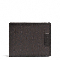 COACH SIGNATURE EMBOSSED SLIM BILLFOLD ID WALLET - ONE COLOR - F74773