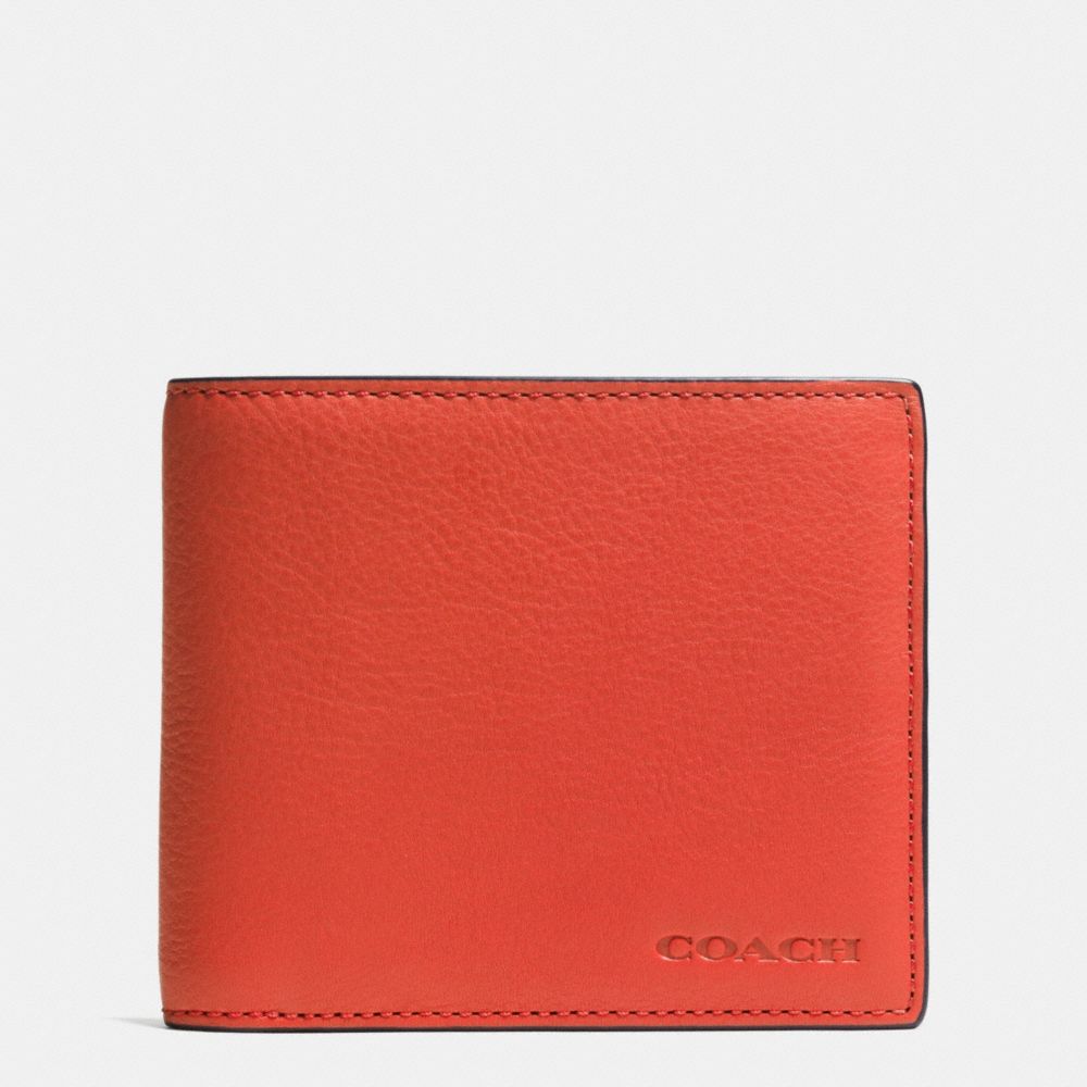 COMPACT ID IN NOVELTY LEATHER - COACH f74980 -  CORAL