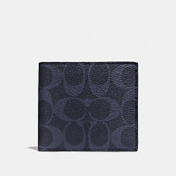 COACH DOUBLE BILLFOLD WALLET IN SIGNATURE - MIDNIGHT - F75083