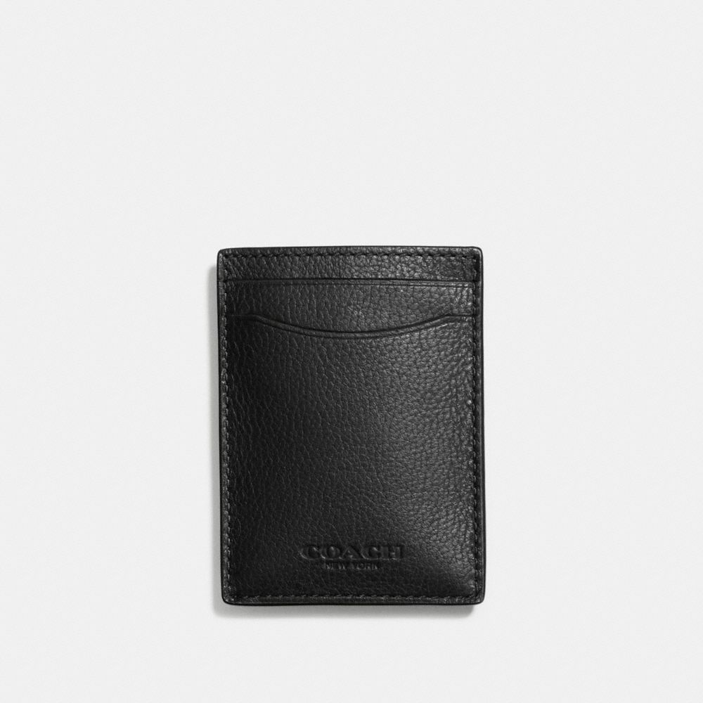 BOXED 3-IN-1 CARD CASE IN SMOOTH CALF LEATHER - COACH f75479 - BLACK