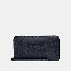 COACH LARGE PHONE WALLET - MIDNIGHT/SILVER - F75908