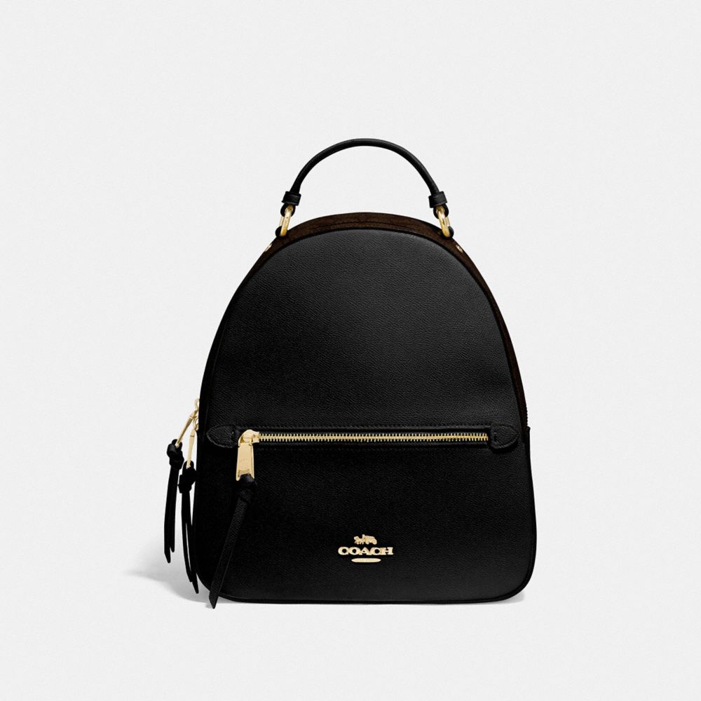COACH JORDYN BACKPACK WITH SIGNATURE CANVAS - BROWN/BLACK/GOLD - F76622