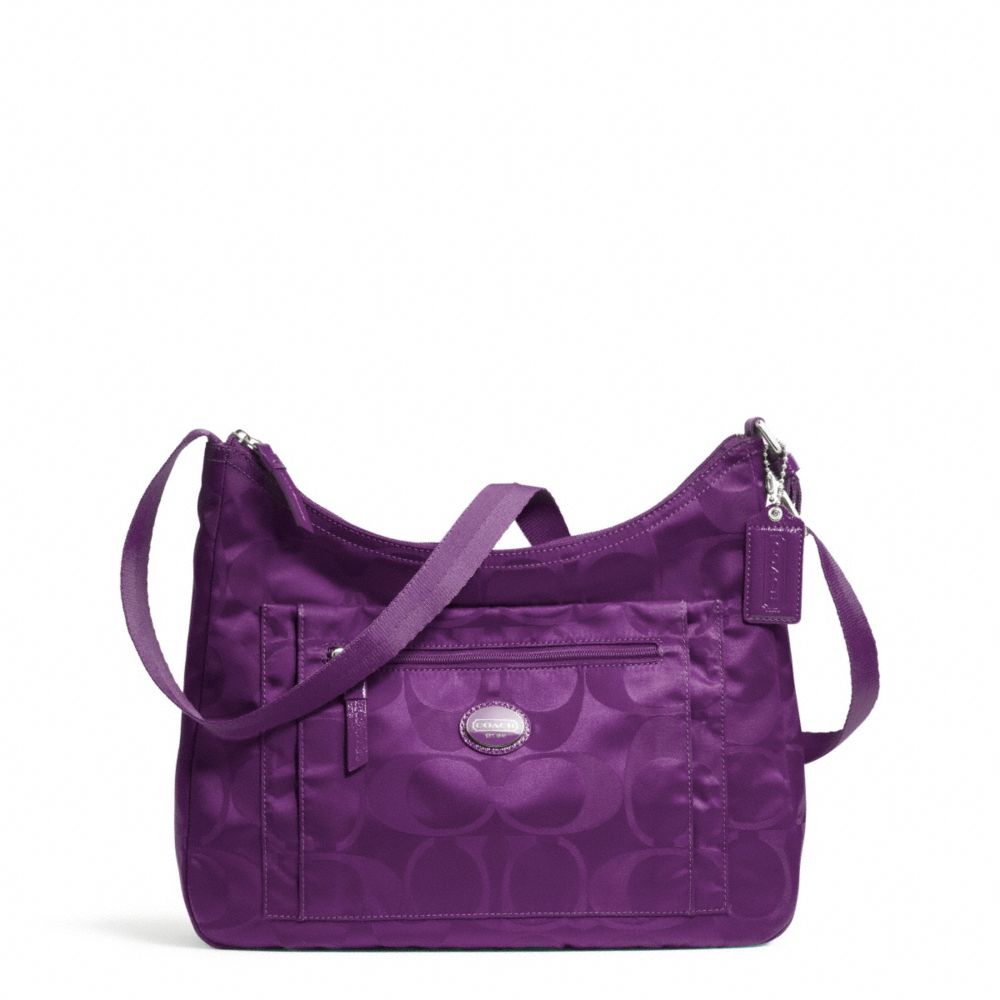 COACH GETAWAY SIGNATURE PACKABLE CROSSBODY - SILVER/AMETHYST - F77369