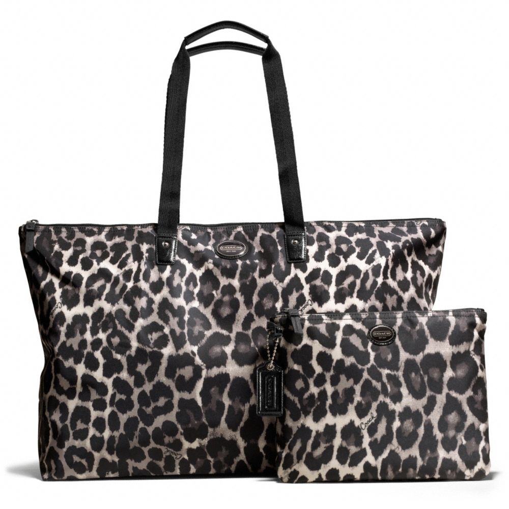 COACH GETAWAY OCELOT PRINT LARGE PACKABLE WEEKENDER - ONE COLOR - F77437