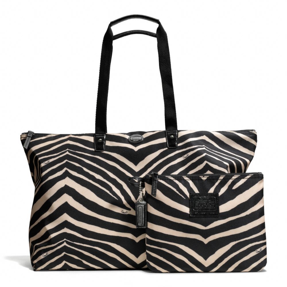 COACH GETAWAY ZEBRA PRINT LARGE WEEKENDER - ONE COLOR - F77525