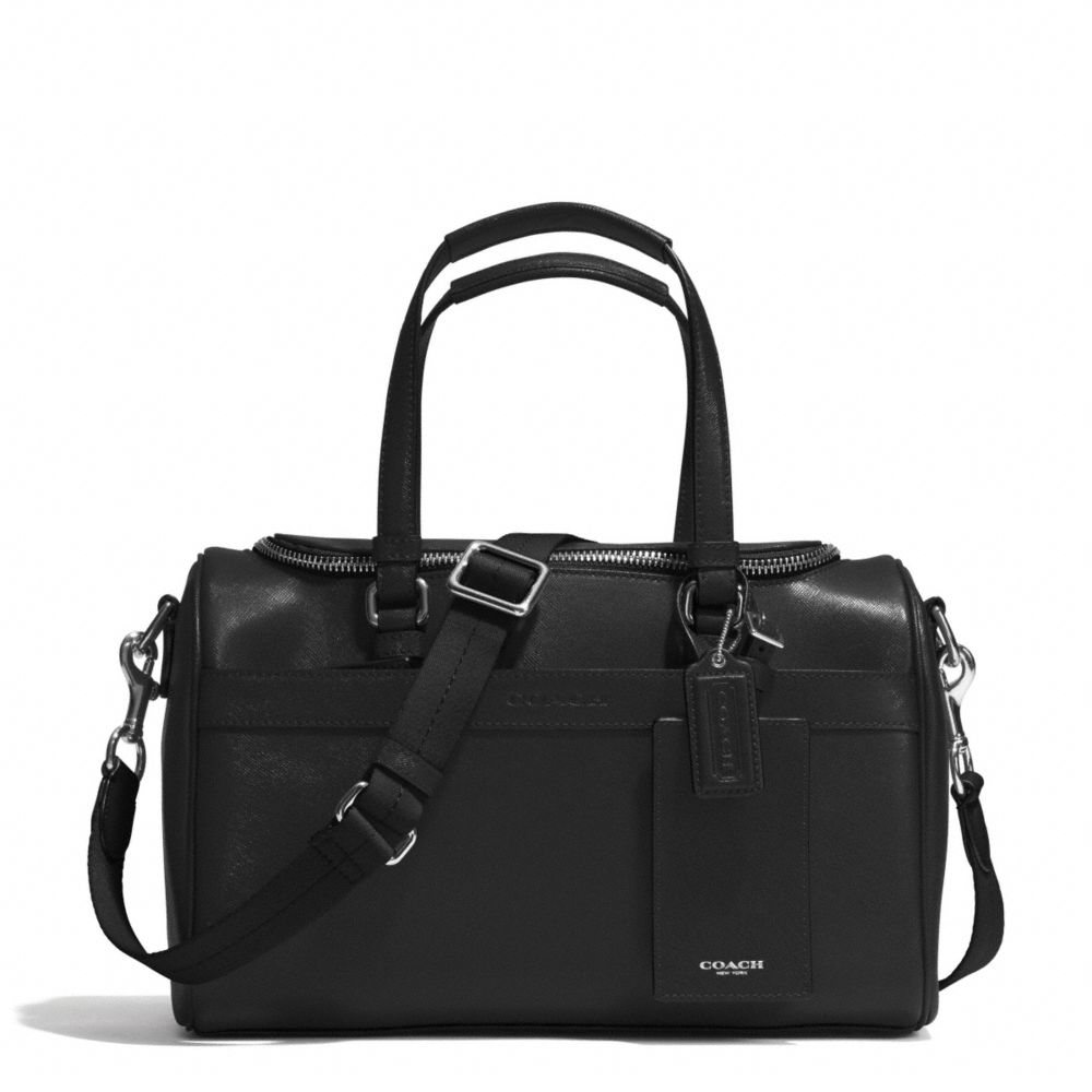 COACH SAFFIANO TRAIN CASE - SILVER/BLACK - F77607