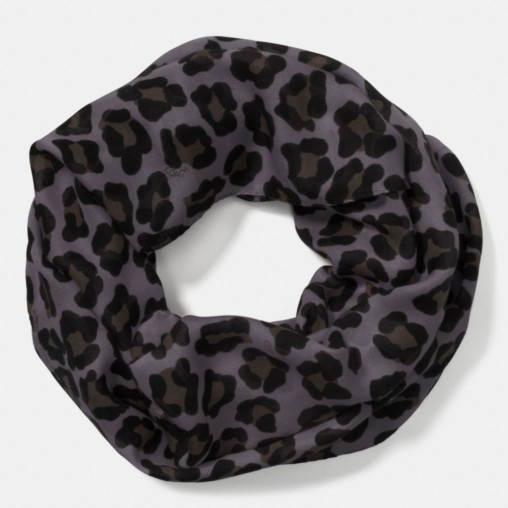 OCELOT INFINITY SCARF - COACH f77772 - MIDNIGHT