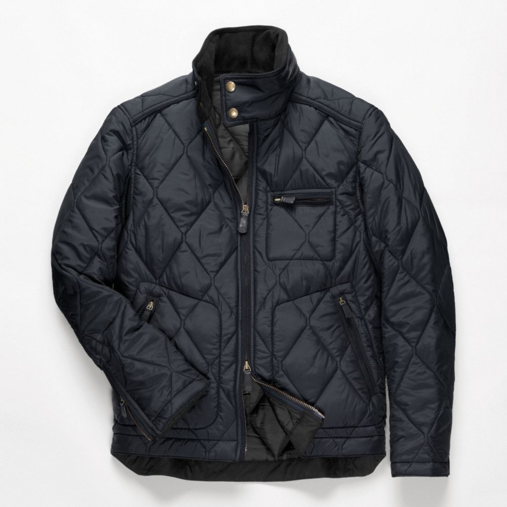 BOWERY QUILTED JACKET - COACH f82778 - NAVY