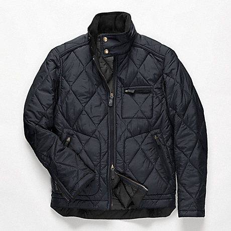 COACH BOWERY QUILTED JACKET - NAVY - f82778
