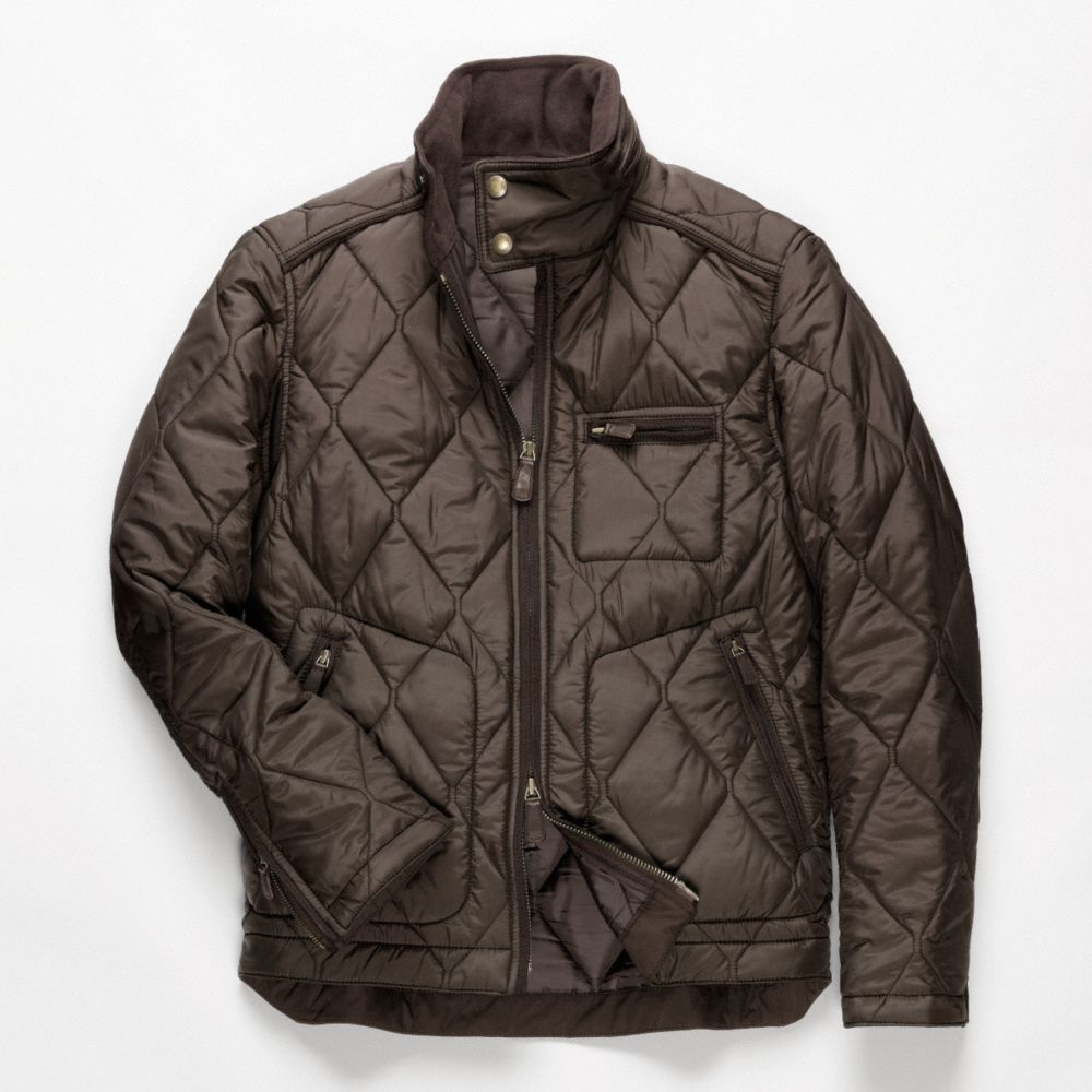 BOWERY QUILTED JACKET - COACH f82778 - OLIVE