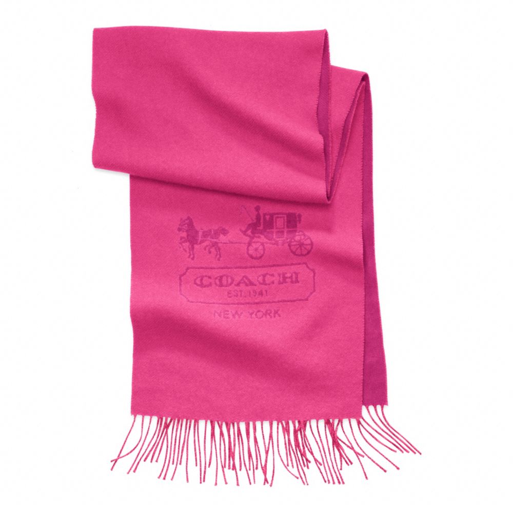 CASHMERE HORSE AND CARRIAGE SCARF - COACH f83101 - 23749